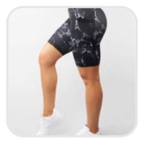 Limitless biker short - Black marble